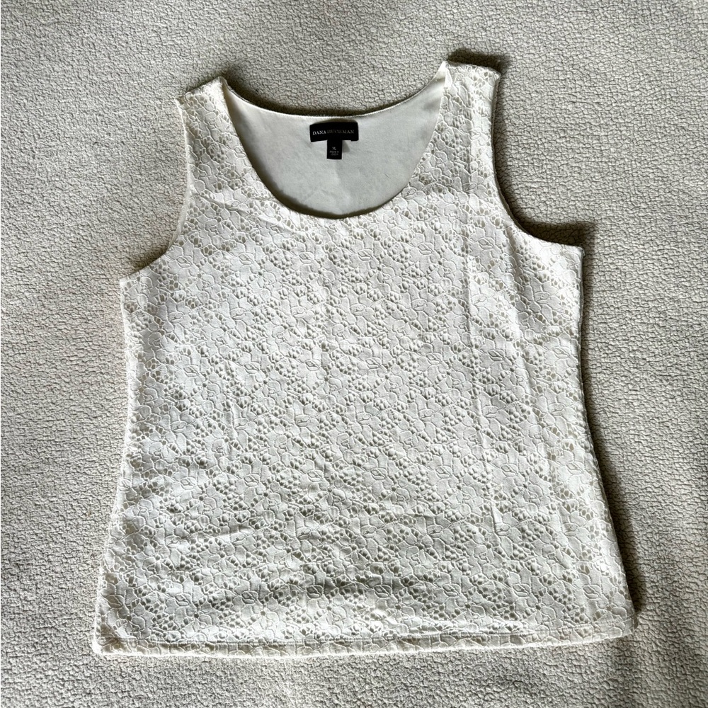 Dana Buchman Ivory Lace Tank Top